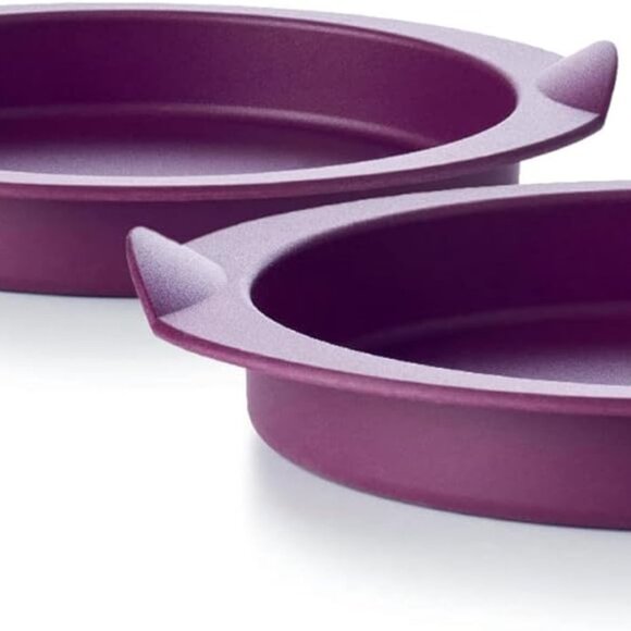 3 x Tupperware Purple Silicone Small Round Forms Measures 6.5"diam. x 0.75" Set! - Picture 7 of 12